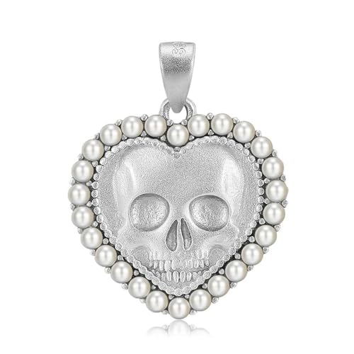 Squelette et cœur en argent 925, le collier en zircon bleu idéal à offrir