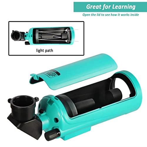 Maksutov-Cassegrain-Teleskop für Erwachsene und Kinder, Astronomie-Anfänger, Sarblue Mak60 Katadioptrisches Verbundteleskop 750 x 60 mm, kompaktes tragbares Reiseteleskop mit Tischstativ Handy-Adapter – Bild 5