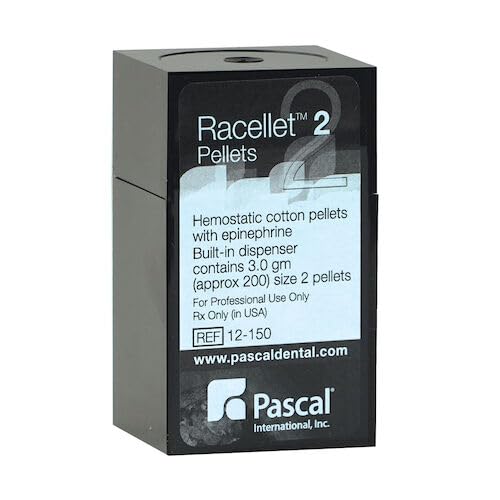 Pascal 12-150 Racellets Hemostatic Pellets #2 Cotton Green 200/Box