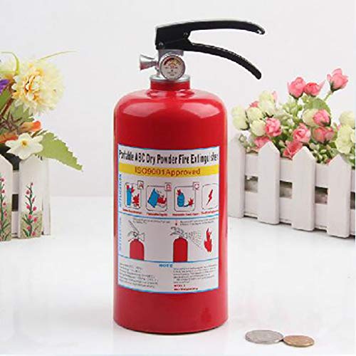 Xdodnev Creative Fire Extinguisher Piggy Bank Money Saving Cash Plastic Saving Box Kid Gift Toy Ornament Safe