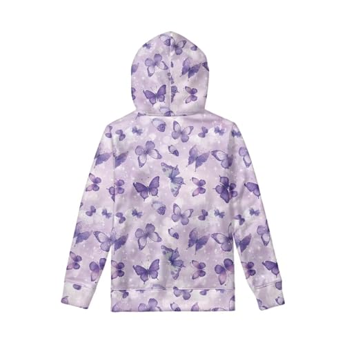 Kids Hoodie Sweatshirts Casual Loose Long Sleeve Jacket Coat Top with Kangaroon Pokets Size S-XL2