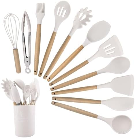Juego de 12 Utensilios de cocina de silicona, resistentes al calo...