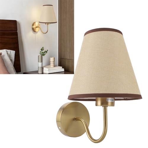 Lámpara de pared de lino para crear un ambiente relajante en la sala de estar 4