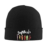 PIORUJK Genesis Band Strickmütze für Frauen Männer Skullies Mützen Herbst Winter Hut Acryl Casual Melon Kappe