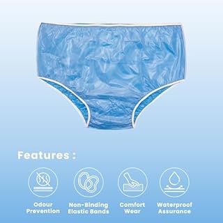 Gadget Planet Adult Waterproof Pants (Medium) Pack of 3 - Adult Incontinence Nappies Made from 100% Vinyl, Stay Comfortable and Dry