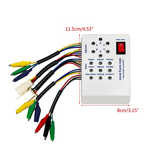 JAGTRADE Electrical Instrument Compact 24V/36V/48V/60V/72V Electro Car E-Bike Scooter Brushless Motor Controller Tester Excellent Performance Testing, 80x115x26mm - Thumbnail 6