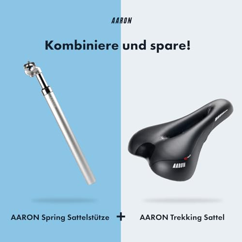 AARON Spring Federsattelstütze mit 30,9 mm Durchmesser | Gefederte Aluminium Sattelstütze mit 350mm Länge… – Ansicht 6