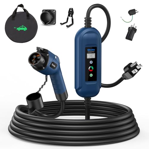 Amazon.co.jp: Qkcabo EV 充電器 電気自動車 充電ケーブル 、100-240V