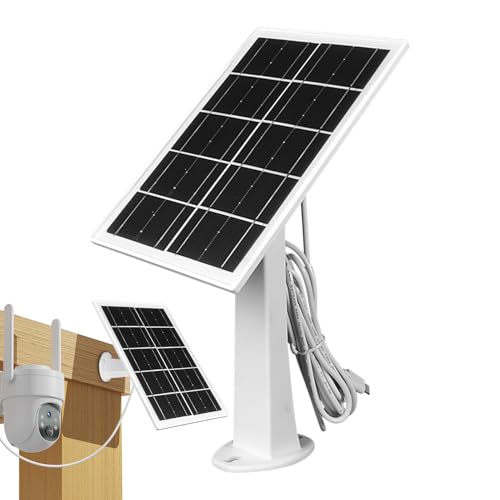 Camera Solar Panel, Panel Charger, 4.72x6.81 inch,Type-C with 360 Degree Adjustable Mounting, Outdoor Power Supply for Security Webcam, Battery-Powered Electronics,