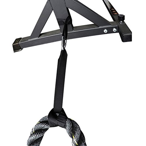 Correa de cuerda de batalla ancla Kit, ifoyo cuerda de batalla ancla con 2 correas de Durable y 1 Heavy Duty mosquetón de 1,5 o 2 cm Diámetro Cuerda De Batalla, fácil de usar para Crossfit Training