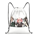 RQLNBOBZ Bonita mochila con cordón de Anya Loid Yor Forger bolsa de fútbol ​​bolsa de gimnasio mochila de cuerdas de anime para viajes.