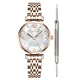 OLEVS Prismatic Diamond Reloj de moda de lujo para mujer de acero fino y elegante reloj de cuarzo analógico