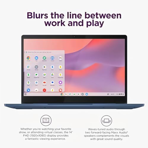 Chromebook Lenovo IdeaPad Slim 3 PC portable 14" bleu