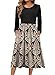 Zeagoo Long Sleeve Dress for Women Flowy Fall Midi Dresses for Women Bohemian Floral Print Sundress with Pockets