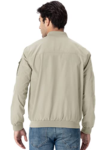 Image of Gopune Men's Windproof Bomber Jacket Lightweight Windbreaker Outdoor Golf Fashion Coat
