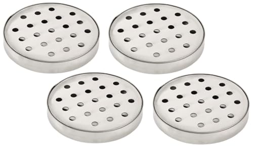 Kratos Commercial Stainless Steel 6" Circular Beer Drip Tray, Polished Surface Mount for Bars, Kitchens, Restaurants, Clubs - 4/PK (#32L-379)