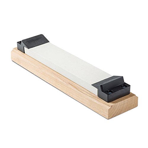 Cutlery Mania Mounted Stone Honing Set with 1oz Honing Oil and Free Cutlery Mania Paring Knife (Hard Arkansas)