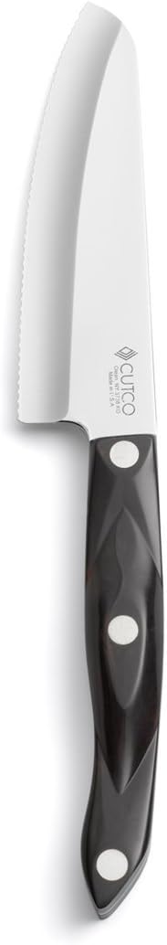 CUTCO 4 Piece Specialty Knife Set Including Traditional Cheese Knife (1764), 6.25 in Hardy Slicer (3738) and 5 in Petite Santoku with Sheath(2166)