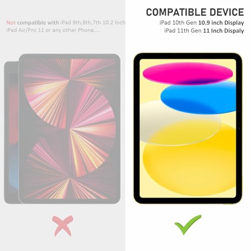 Image of SupCares Tempered Glass for iPad 10th Generation (10.9 Inch) and iPad 11th Generation (11 Inch) With Installation Kit | Military-Grade Gorilla Screen Protector | Edge to Edge Coverage | Transparent