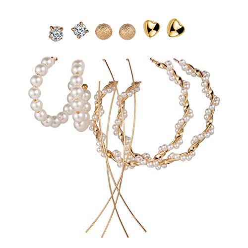 Image of Shining Diva Fashion Stylish Combo Metal Earrings for Women and Girls