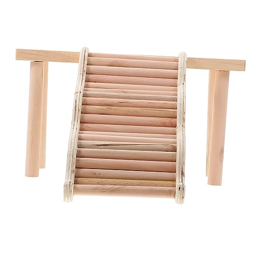 BESPORTBLE Wooden Hamster Cage Platform Climbing Ladder Multifunctional Two-layer Play Board Pet Cage Supply for Hamsters and Small Rodents