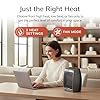 Lasko Portable Indoor Electric Ceramic Space Heater with Tip-Over Safety Switch, Overheat Protection, Thermostat and Extra Long Cord, 2 Speeds, Safe for Home, 9.2 Inches, Dark Gray, 1500W, 754201