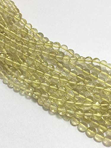 Perles de lithothérapie Lemon az 5 mm de diamètre pour créer un cadeau personnalisé et symbolique