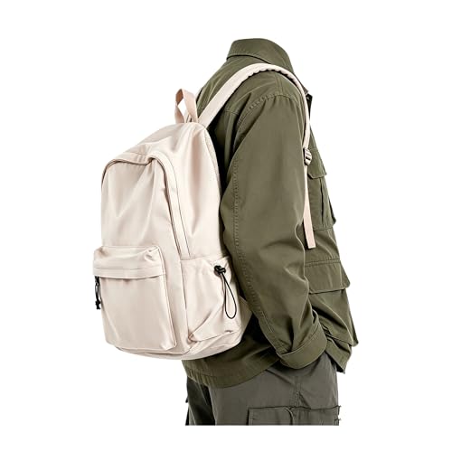 Mochila para escola, colegial, mochila para adolescentes, meninas e meninos, Branco pequeno, 18.1 x 12.6 x 5.5 inches, Escola