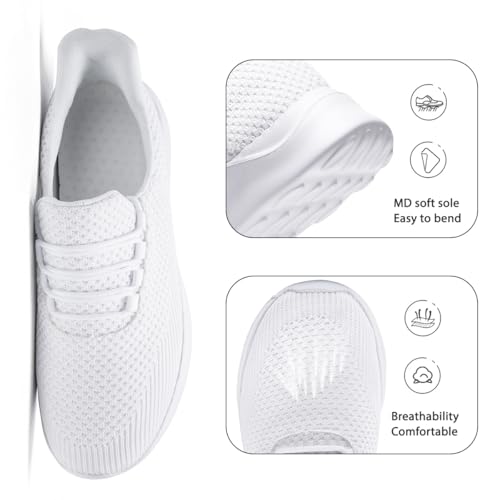 Image of DLWKIPV Womens Walking Running Shoes Tennis Slip On Sneakers Gym Workout Sport Lightweight Breathable Mesh Comfortable Casual