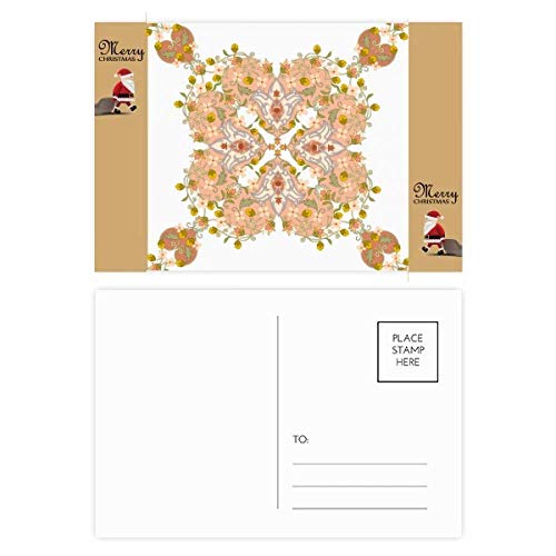 Cartes postales de remerciement motif feuille fleurs pour dire merci à ses proches