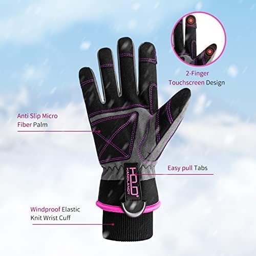 AIGEVTURE Cold Weather Work Gloves Waterproof Winter Work Gloves for Men Touchscreen Insulated Winter Gloves with Thermal Fleece