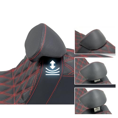 Cojín de asiento de moto Touring doble que soluciona la dureza del sillín original 5