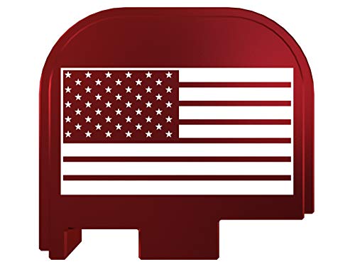 Rowe Tactical Rear Slide Cover Plate for Glock - Red American Flag - for Glock 43-43x-48