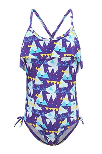 Image of Girls One Piece Swimsuits Ruffle Bathing Suit Kids Hawaiian Floral Swimwear 3-16 Years