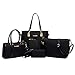 Träume Damen Einkaufstasche Handtasche Elegant Umhängetasche Beutel Wallet Mobiltelefon Geldbeutel Kartentasche Schultertasche Crossbody Reisetasche für Büro Schule Einkauf 6-teiliges Set