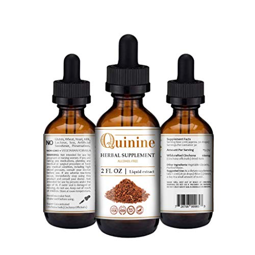 Quinine Tincture Extract Quinine Dried Bark Herbal Supplement Quinine Immune System Support Cinchona Bark Liquid Drops Alcohol and Gluten Free (Brown)