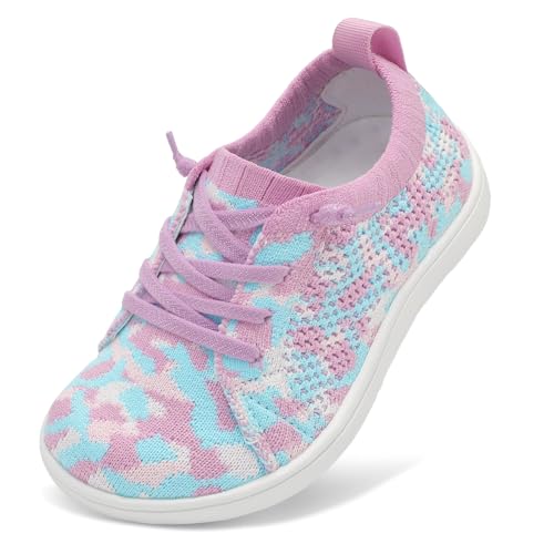 Image of LeIsfIt Toddler Shoes Girls Boys Wide Shoes Kids Zero Drop Minimalist Sneakers Barefoot Slip on Tennis Sneakers