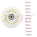 JCCHT 4 Pack 90A LED Flash Wheel 125mm,110mm,100mm,90mm,80mm,76mm,72mm,70mm,68mm,64mm,62mm Inline Skates for Adults,Kids Roller Skates Wheels,Multi Colored,80mm
