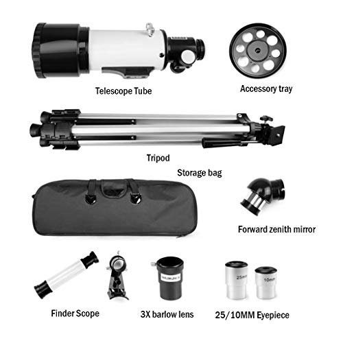 Telescopio Refractor 70 mm Altazimutal con Trípode Ajustable miniatura 7