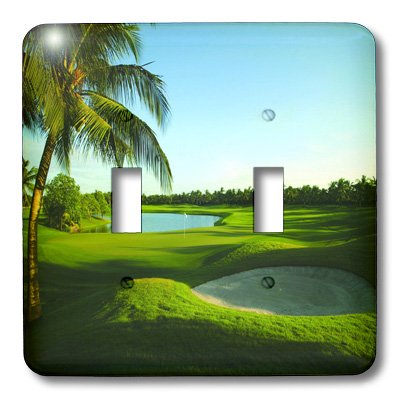 Double interrupteur à bascule parcours de golf sur Thaïlande décoratif mural