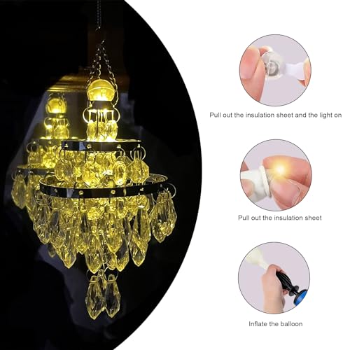 LED Ballons Lichter, Mini LED Licht Warmweiß 60 Stück, Ballonlicht für Luftballons, Papierlaterne, Geburtstagsfeier, Hochzeit… – Ansicht 4