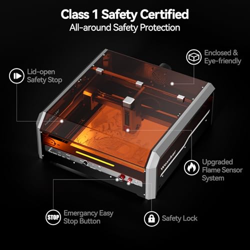 Gravador a laser de 20 W, máquina de gravação a laser Woxcker L8 MAX, cortador a laser pré-montado t