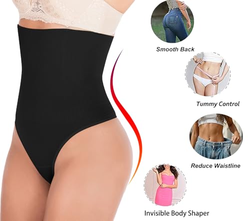 Image of Hioffer 328 Thong Shapewear Tummy Control For Women High Waist Body Shaper