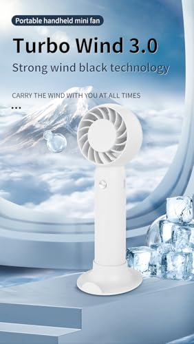 Image of Electric Handheld Fan portable with USB rechargeable Battery (BLUE2)