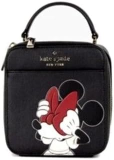 Kate Spade x Disney Minnie Mouse Vanity Case Crossbody K9530 Black Leather