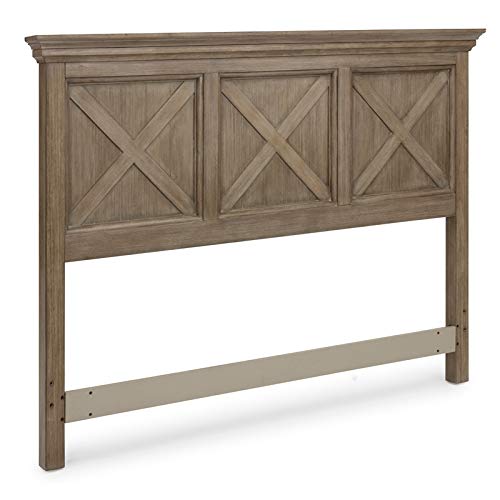 Bowery Hill Farmhouse Wood Mountain Lodge Queen/Full Rustic Headboard In Gray #TOP3