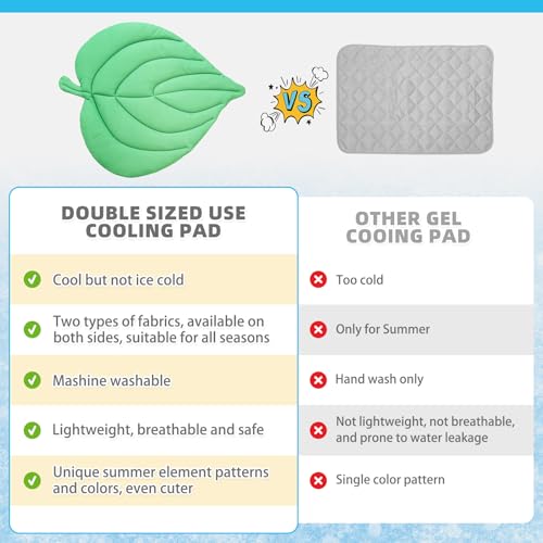 KOOLTAIL Tapete de resfriamento para cães, almofada de resfriamento dupla face atualizada para cães,