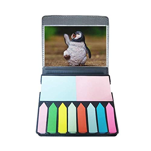 Pingouin marque-page éducatif boîte de notes nature cadeau enfant