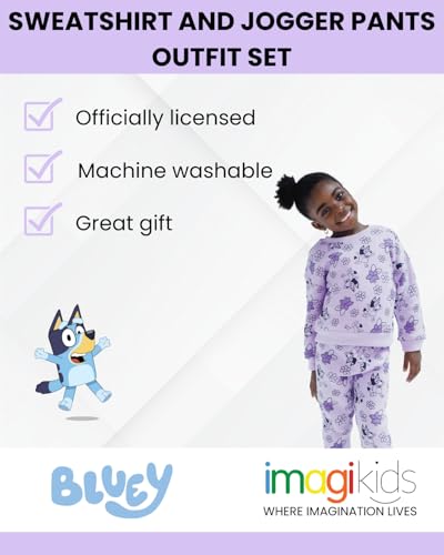 Image of Bluey Fleece Sweatshirt and Jogger Set Toddler to Big Kid