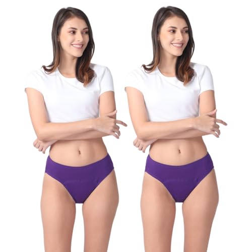 Image of Adira | Hipster Panties for Women | Period Panties for Women Leak Proof & Breathable | Hipster Fit for Medium Flow | Use with Pad for Non Icky Feeling | Patented Design | Pack of 2